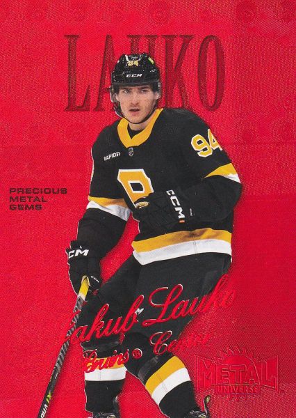 insert RC karta JAKUB LAUKO 22-23 Metal Universe 98-99 Retro Precious Metal Gems Red /100